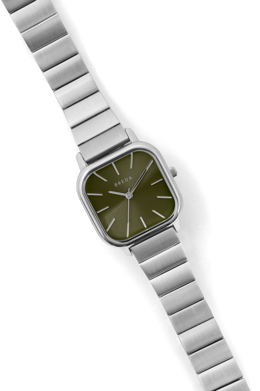 Esther Watch l Silver/Moss