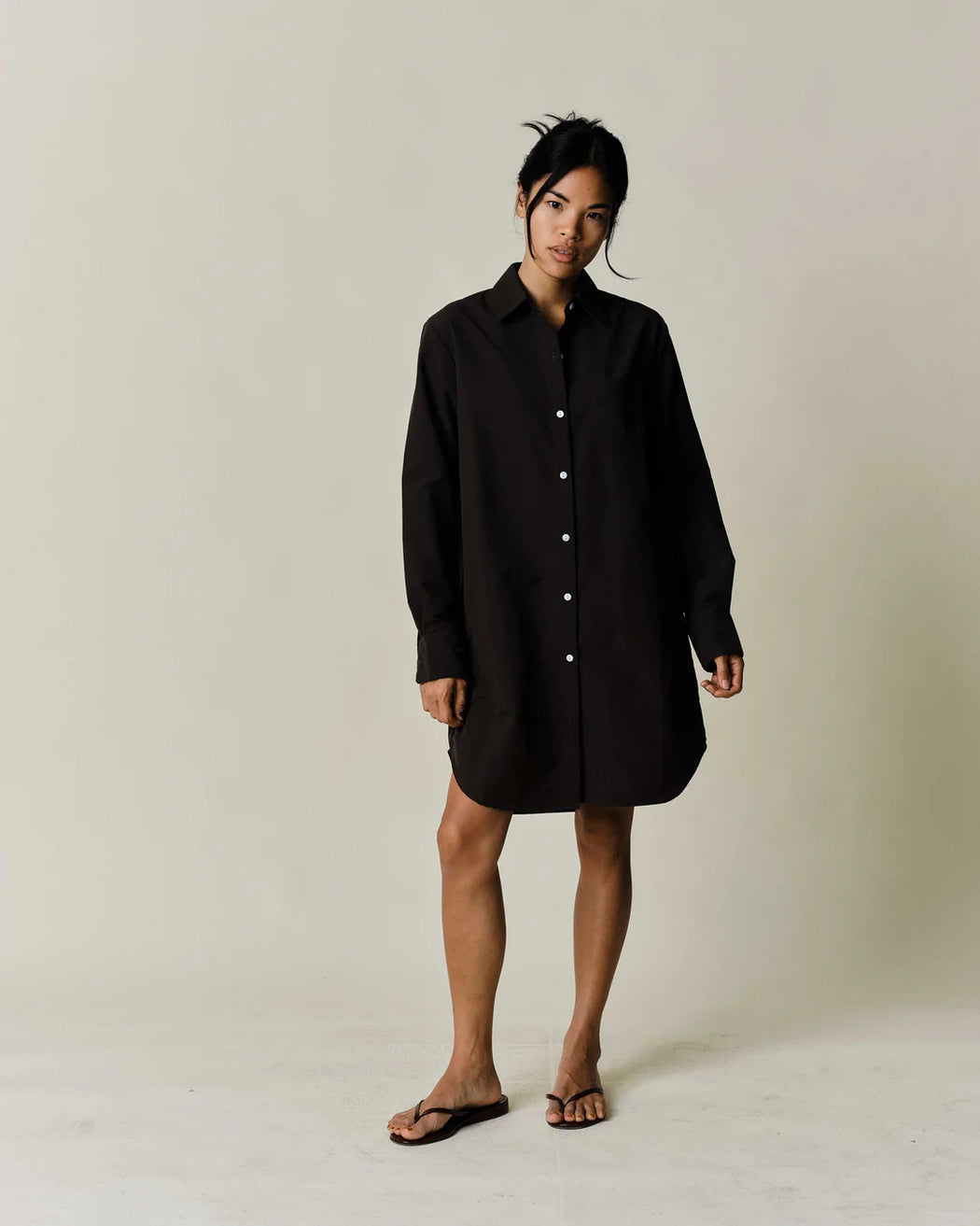 Button Up Dress | Soft Black