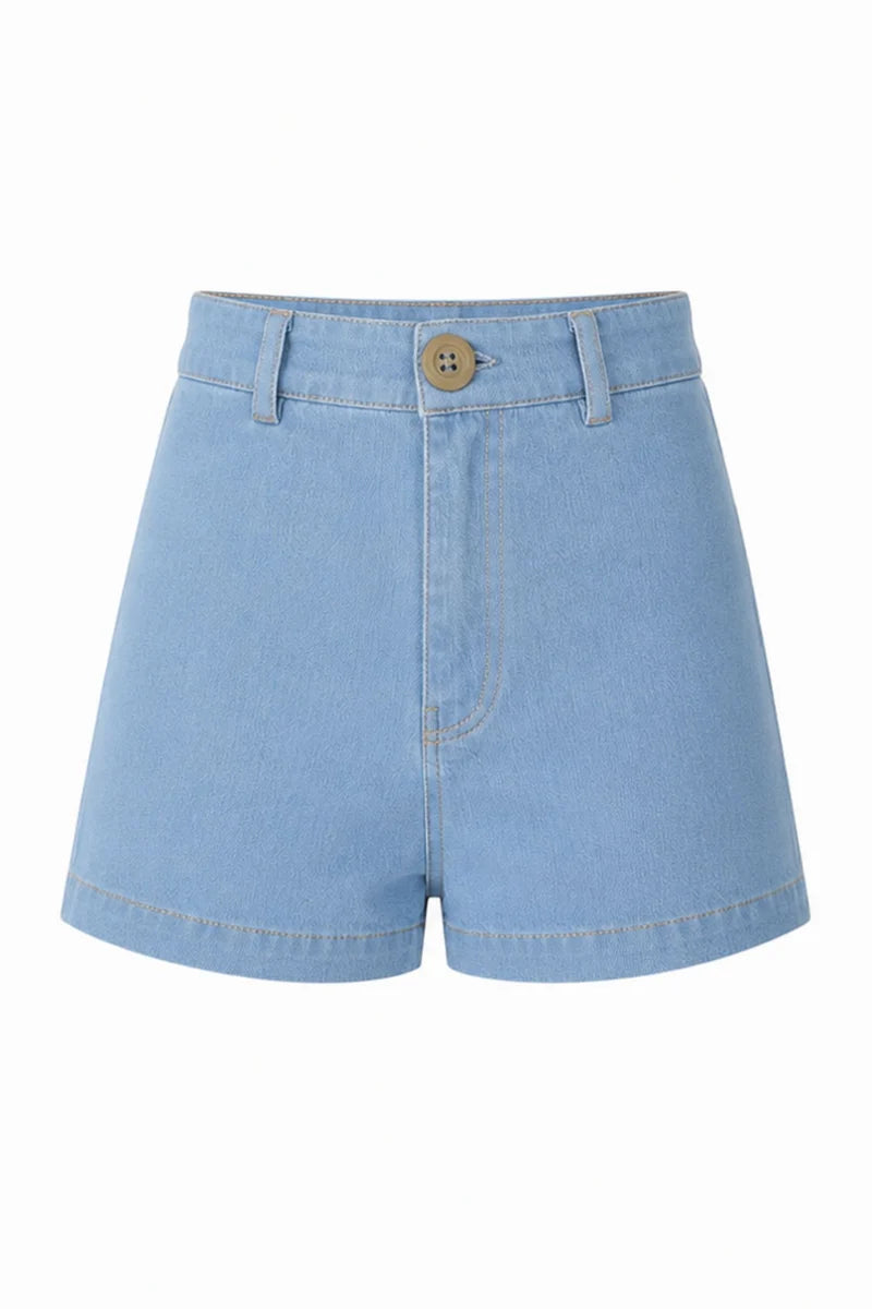 Chamomile Denim Short | Light Blue