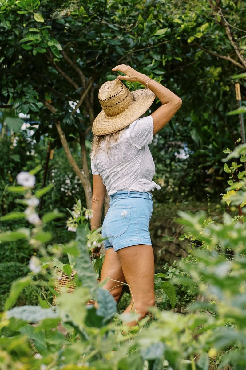 Chamomile Denim Short | Light Blue