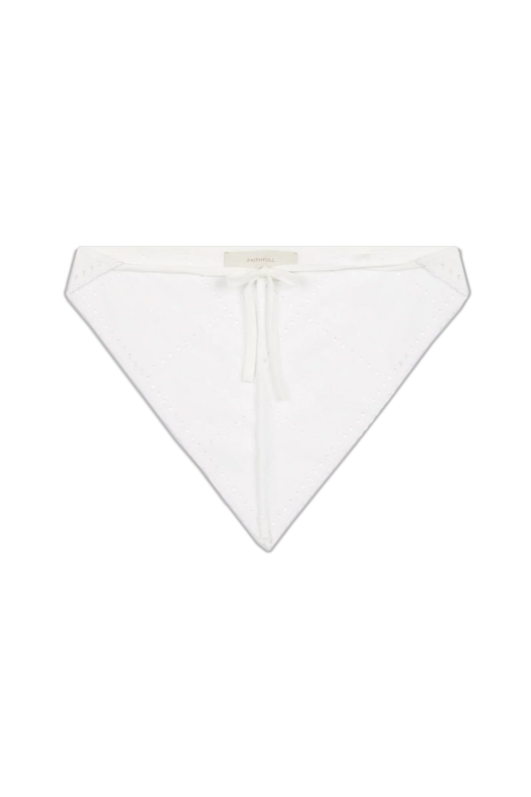 Clementina Head Scarf Handkerchief | Broderie White