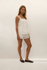 Cristina Short | Mila Lace Ivory