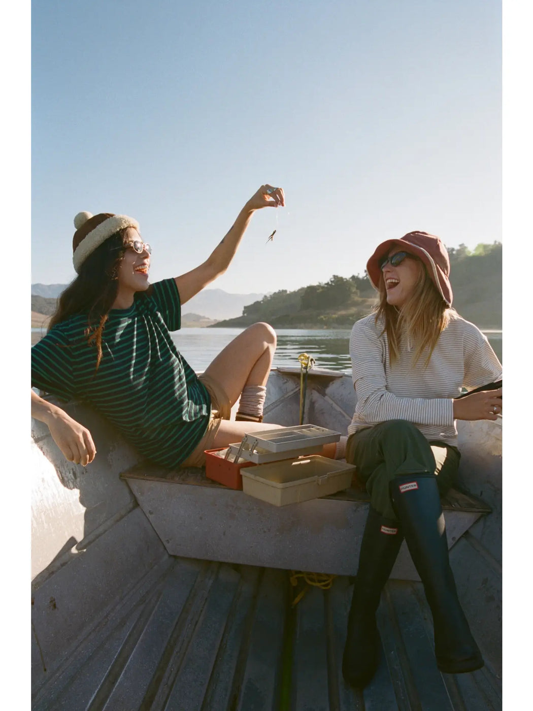 Oversized Boyfriend Tee | Indigo Stripe