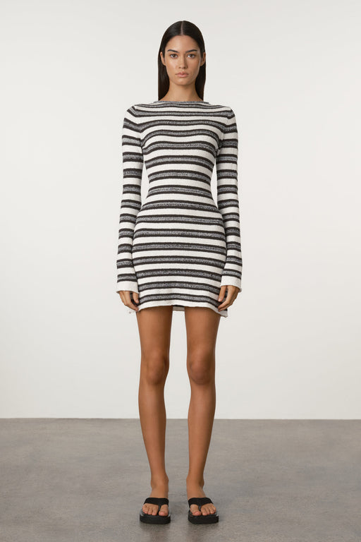 Marle Stripe Texture Knit Mini Dress