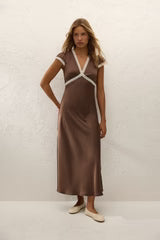 Elvira Maxi Dress | Chocolate Lace