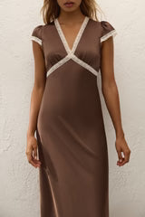 Elvira Maxi Dress | Chocolate Lace