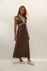 Elvira Maxi Dress | Chocolate Lace