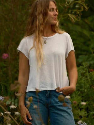 Feather Weight Hemp Tee | White
