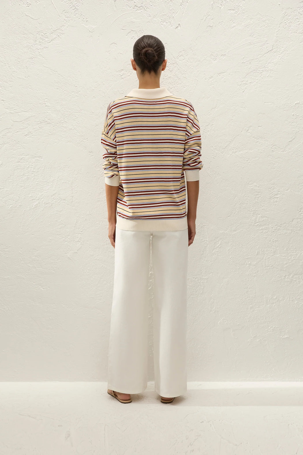 Harlow Oversized Polo | Cila Stripe Butter