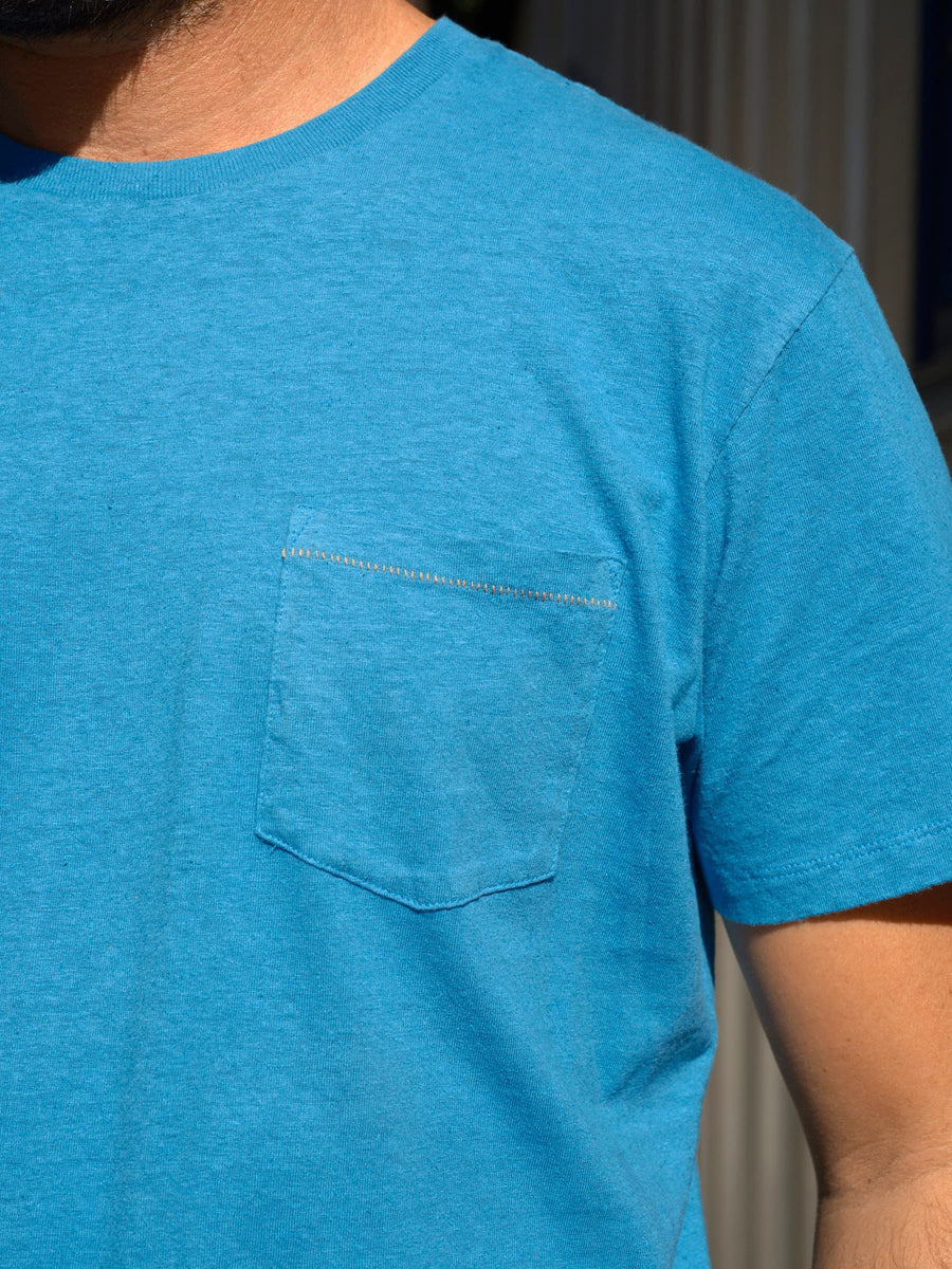 Hemp Pocket Tee | Azure