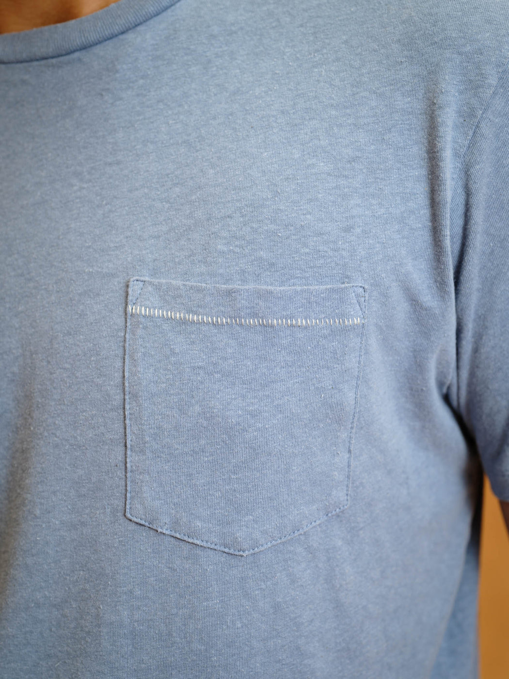 Hemp Pocket Tee | Denim Blue