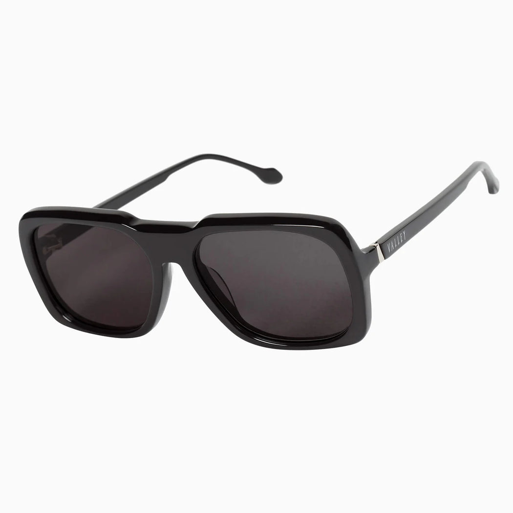 Memoir | Gloss Black w. Silver Metal Trim / Light Brown Lens