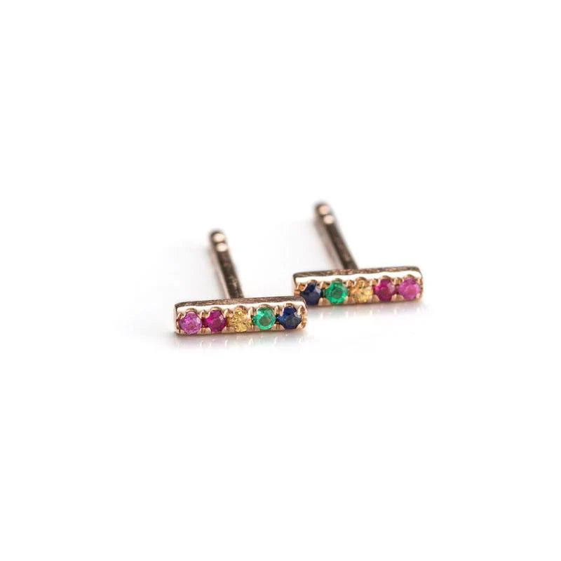 Mini Rainbow Bar Studs