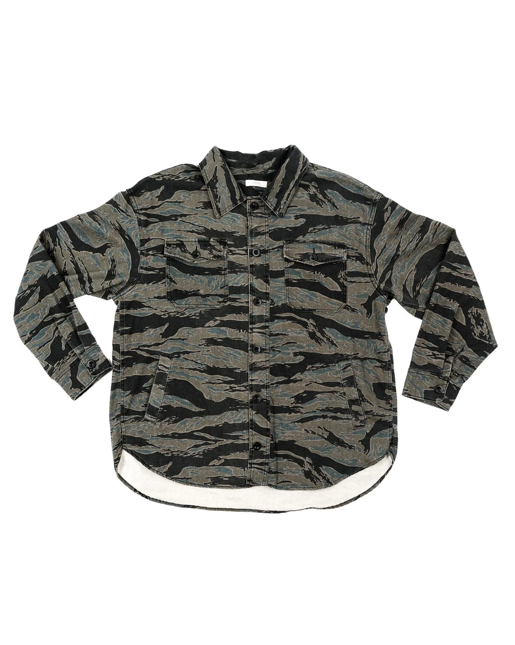 Bucky Camo Split Hem Shirt Jacket | Ocean Tiger Camo