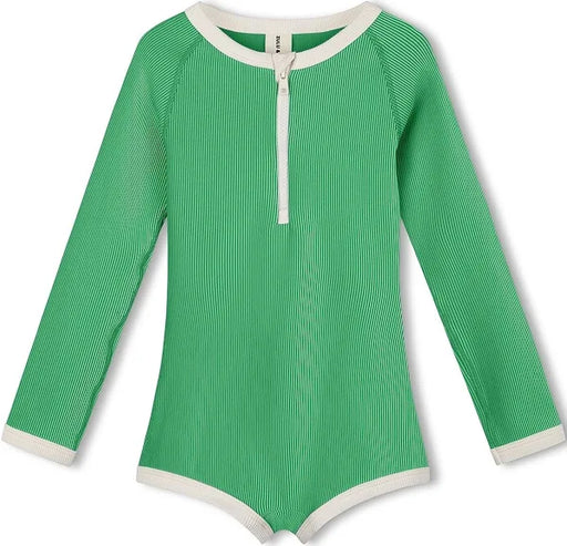 Rib Rashie Onsie | Parrot Green