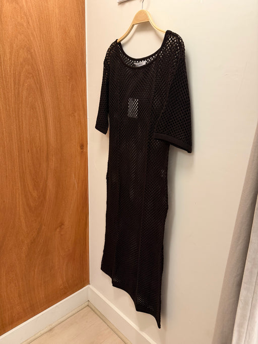Perla Dress | Earth Brown Loose Crochet