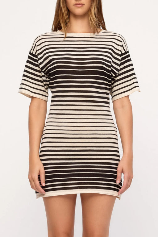 Ramie Knit Mini Dress | Ombre Stripe