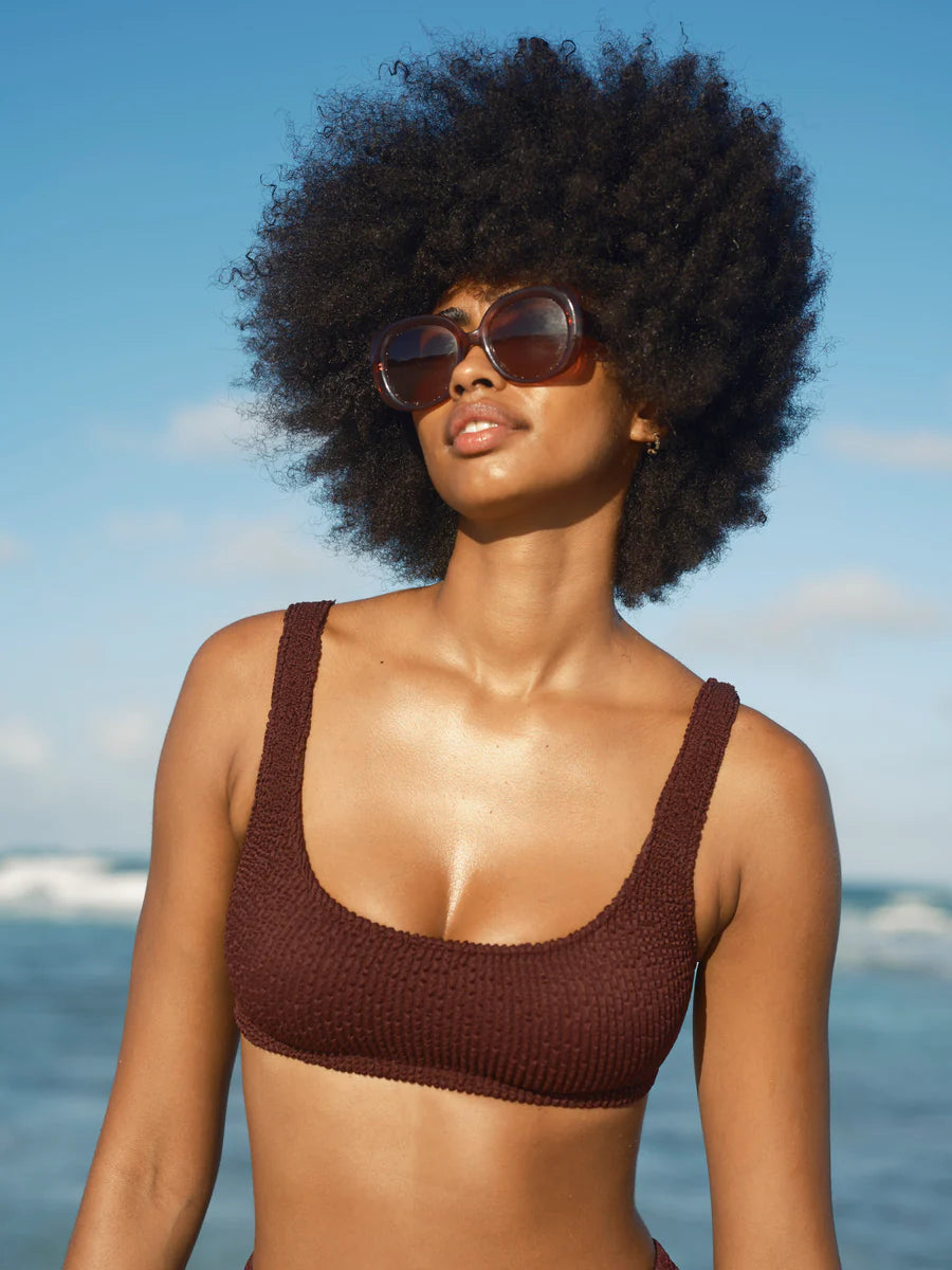 Ripple Bikini Top | Malbec