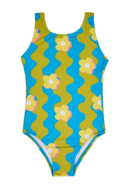 Wavy Daisy Swimsuit | Kelp