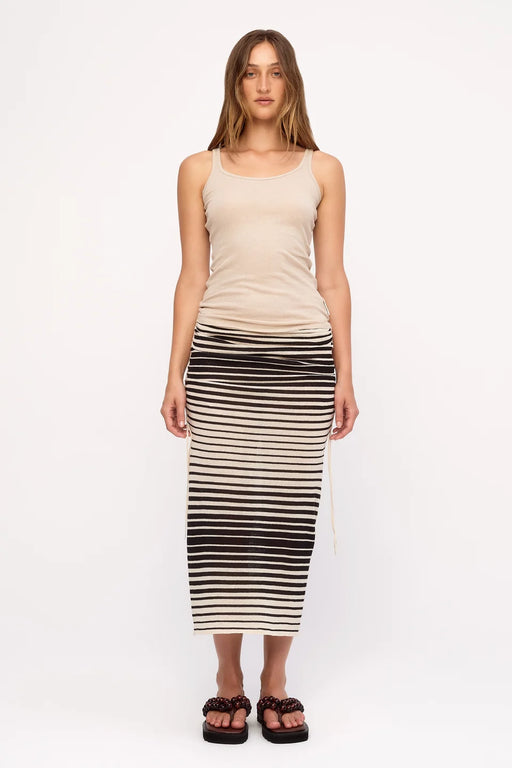 Ramie Knit Dress | Ombre Stripe