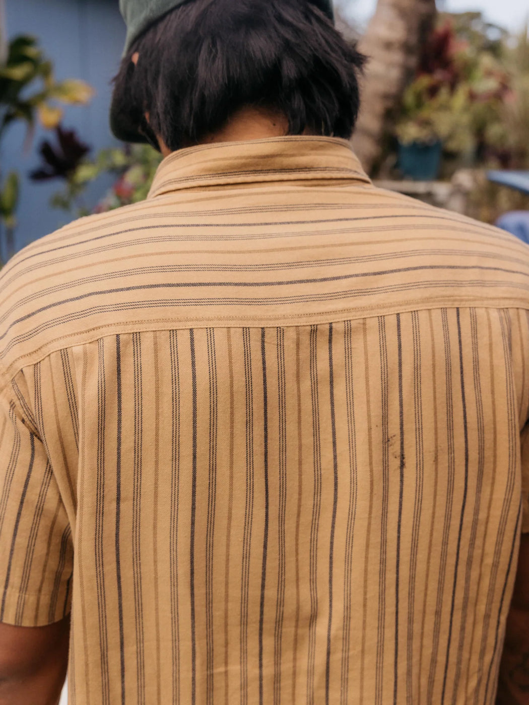 Summer Shirt | Tan Earth Stripe