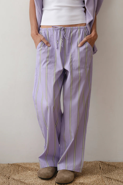The Stripe Pop Drawstring Pant | Taro
