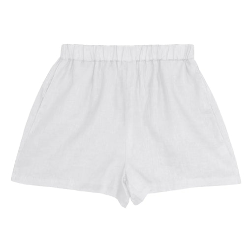 Tellaro High Waist Linen Shorts l Foam