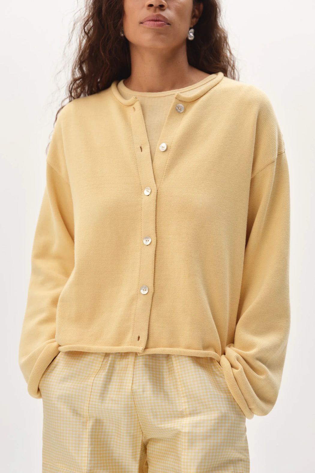 The Cotton Knit Roll Cardigan | Butter