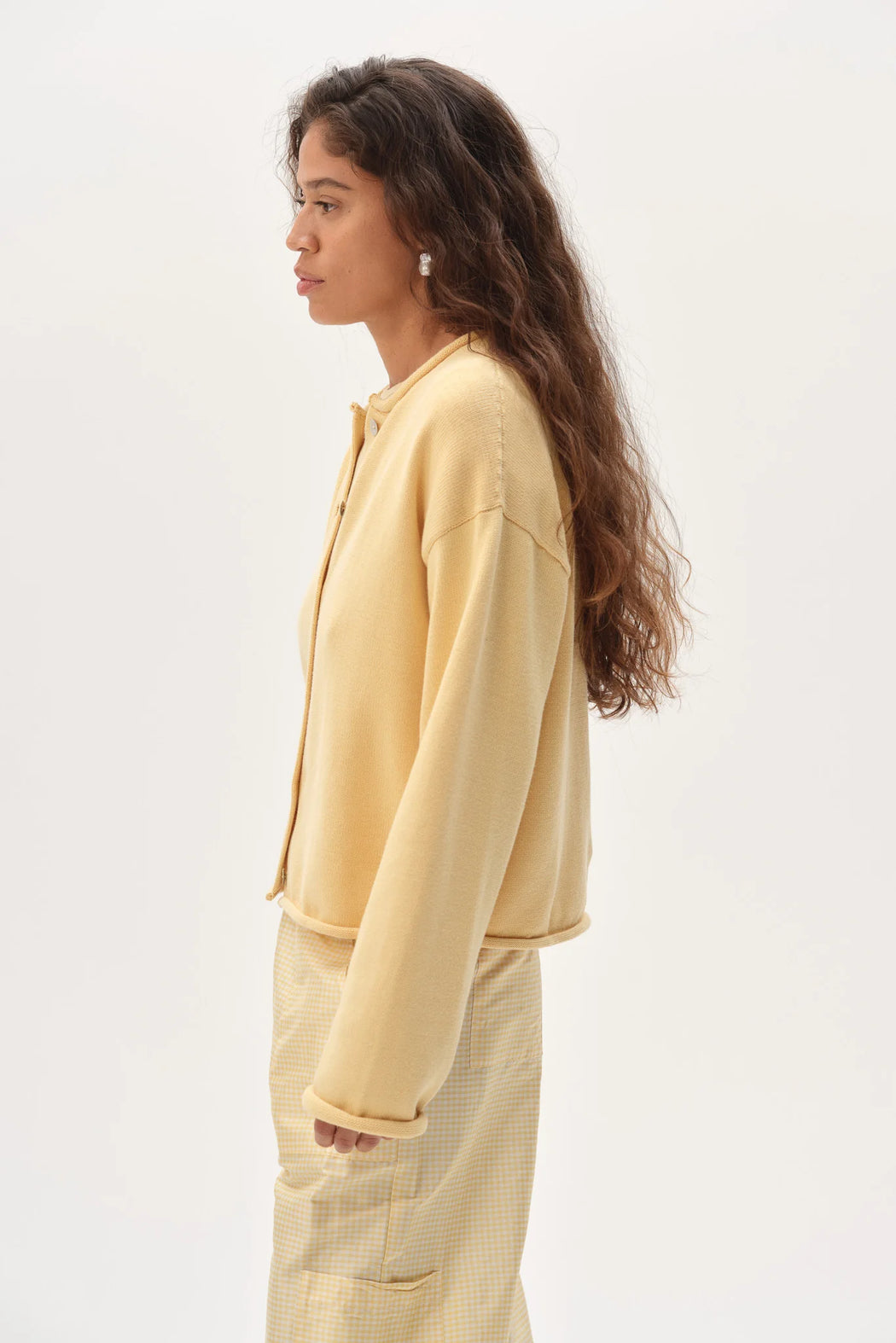 The Cotton Knit Roll Cardigan | Butter