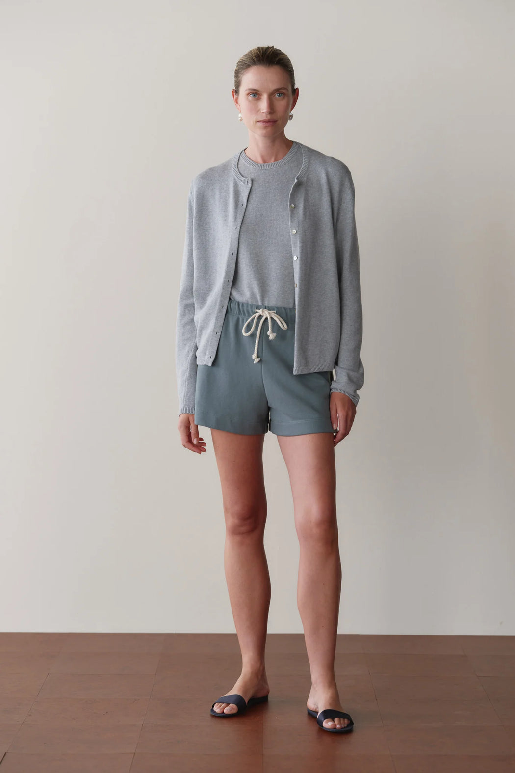 The Stripe Eco Terry Short | Sage