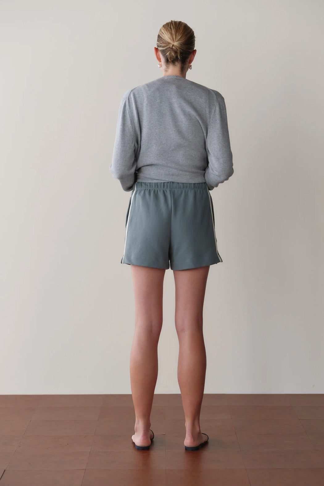 The Stripe Eco Terry Short | Sage