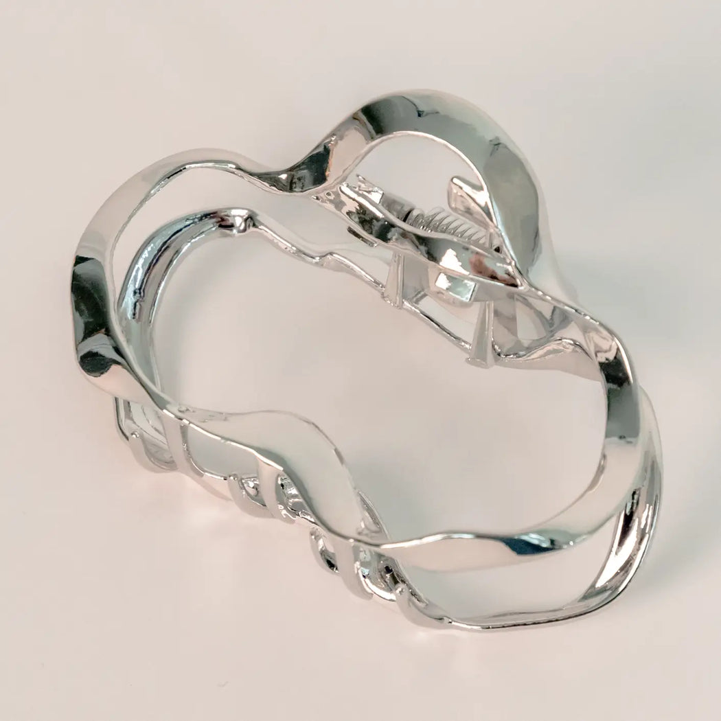 Wave Hair Claw Clip | Silver