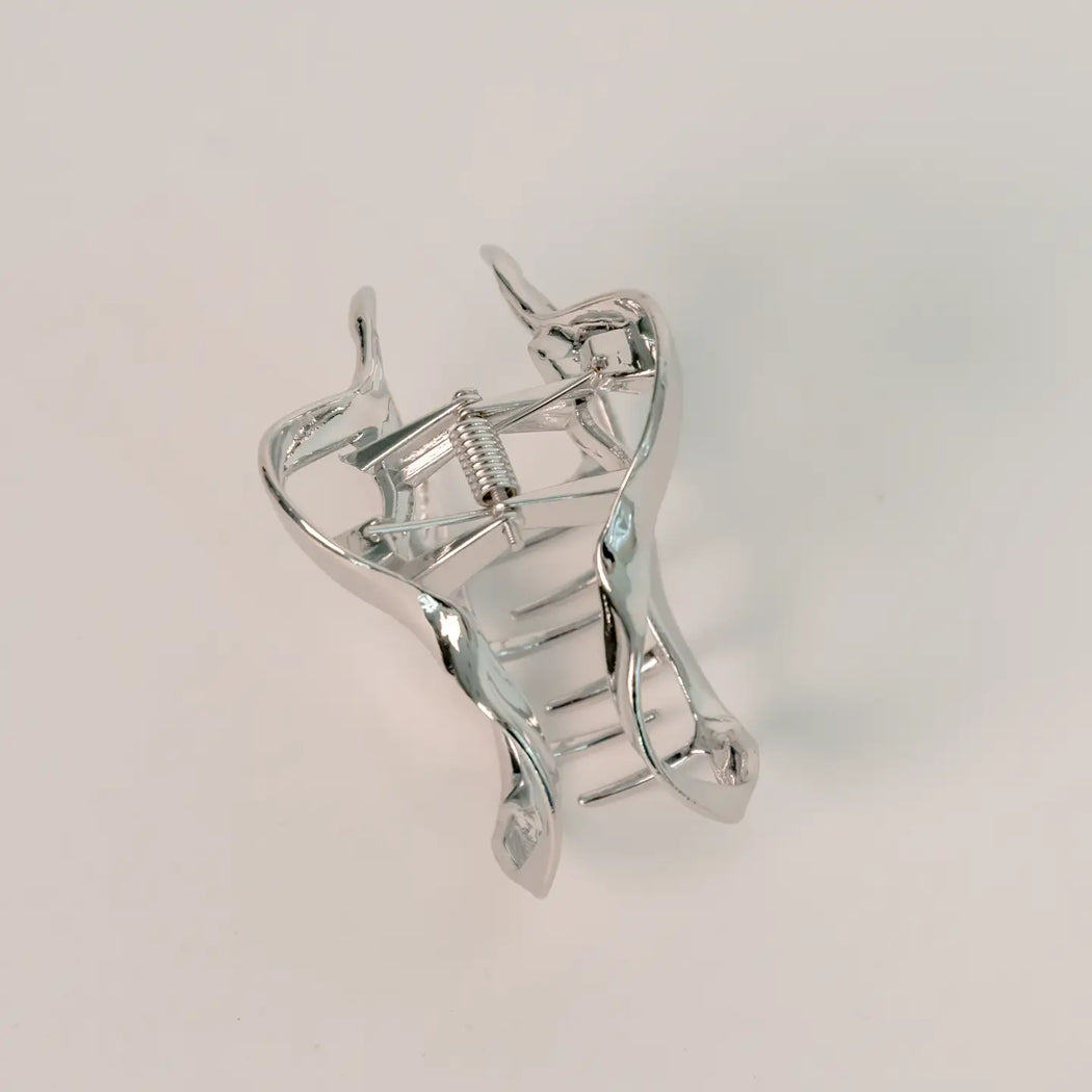 Wave Hair Claw Clip | Silver