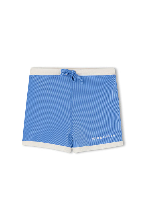 Mini Stripe Rib Surf Short | Sky