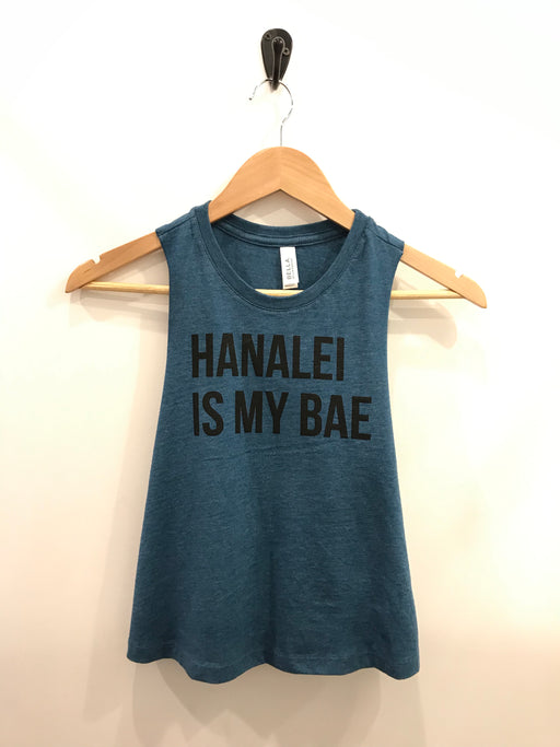 Hanalei is my Bae Crop Tank | Deep Heather Teal