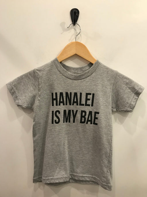 Kids Hanalei is my Bae Tee | Heather Gray & Black