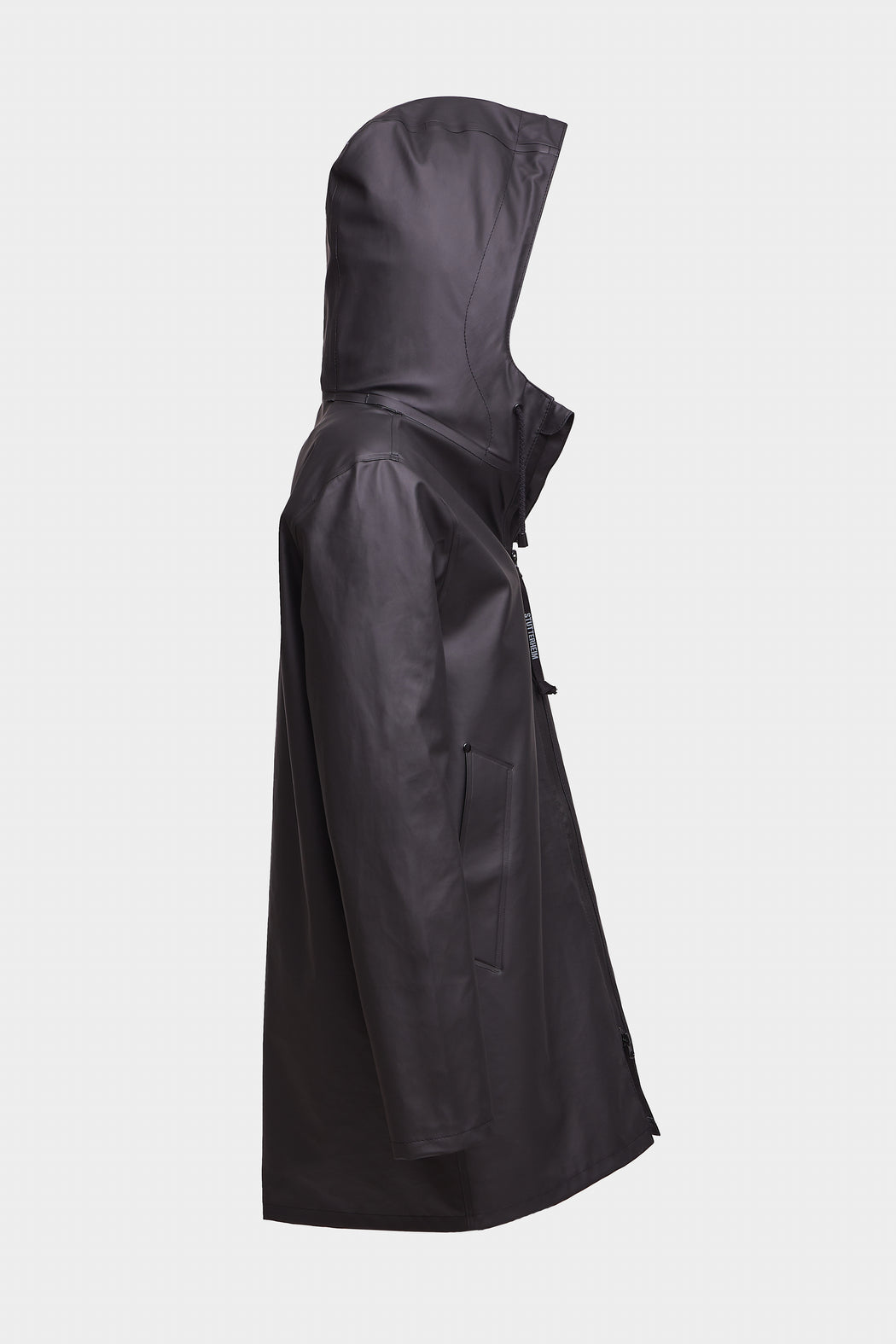 Stockholm LW Zip Raincoat | Black