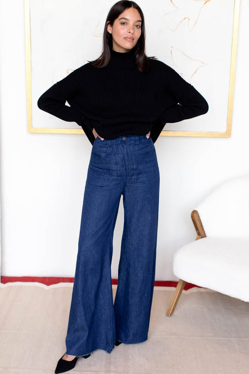 Tulip Wide Leg Pant | Indigo Hemp Organic