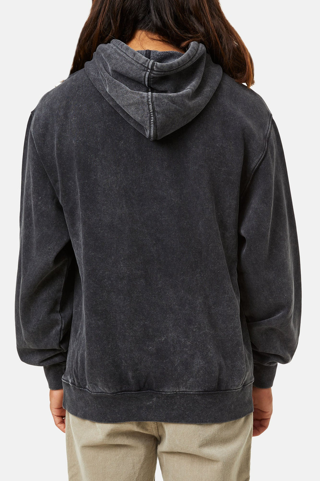 Embroidered Hoodie | Washed Black