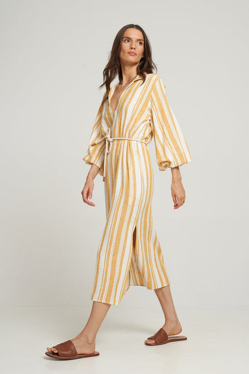 Neo Dress | Mustard Stripe