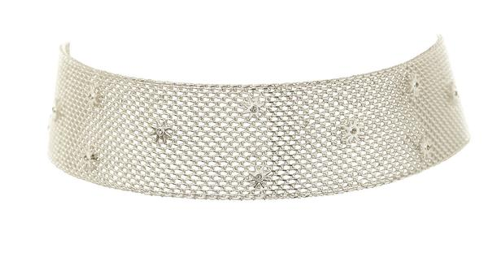 Revel Starburst Mesh Choker | Silver ox