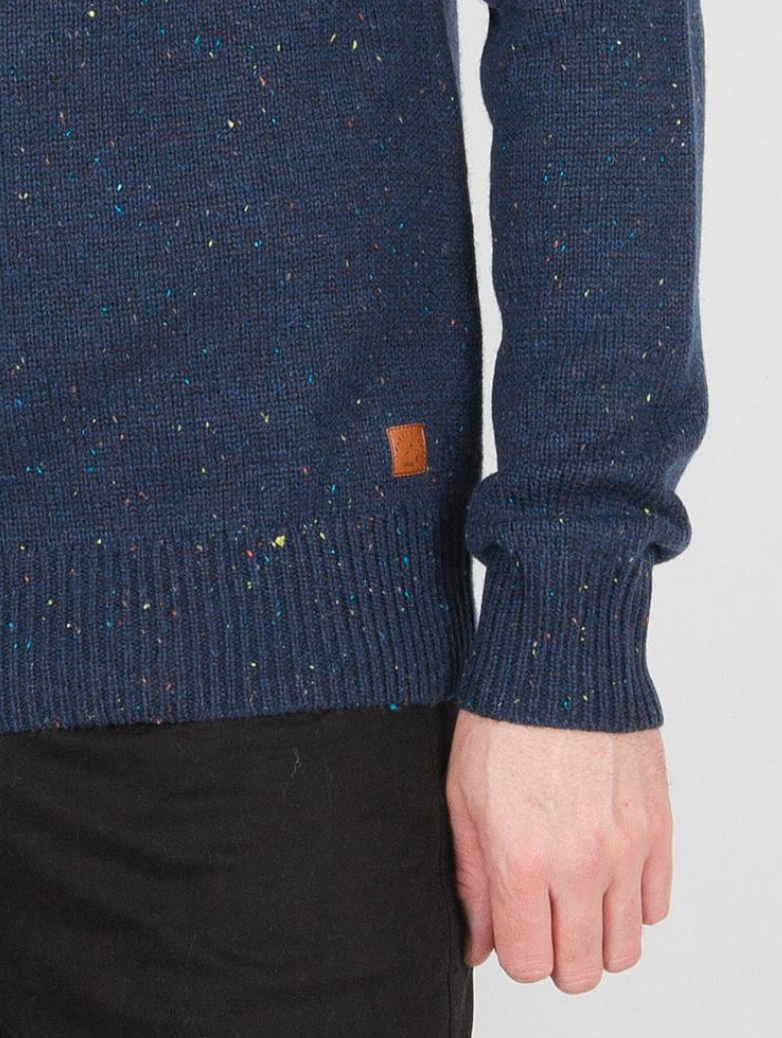 Hoddevik Knitted Sweater | Navy Fleck