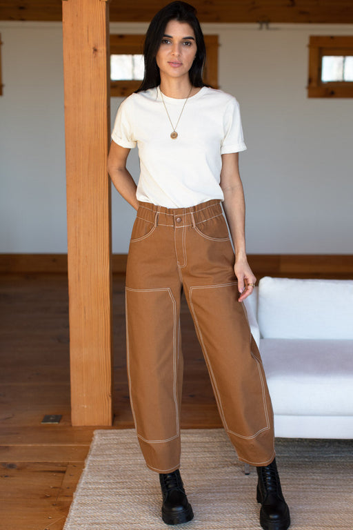 Fitted Mini Flare Pant - Natural Luxe Knit – JOAH BROWN®