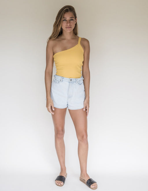 Women's One Strap Bodysuit | Yellow