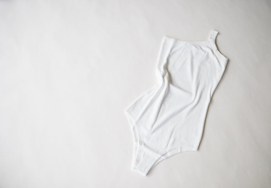 Women's One Strap Bodysuit | White